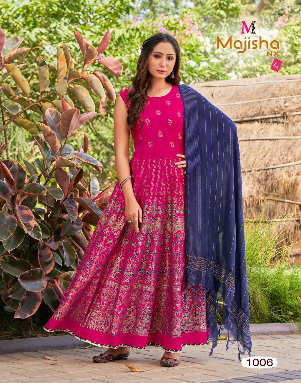 Majisha Nx Pankh 2 Heavy Ethnic Wear Long Kurti With Dupatta Collection